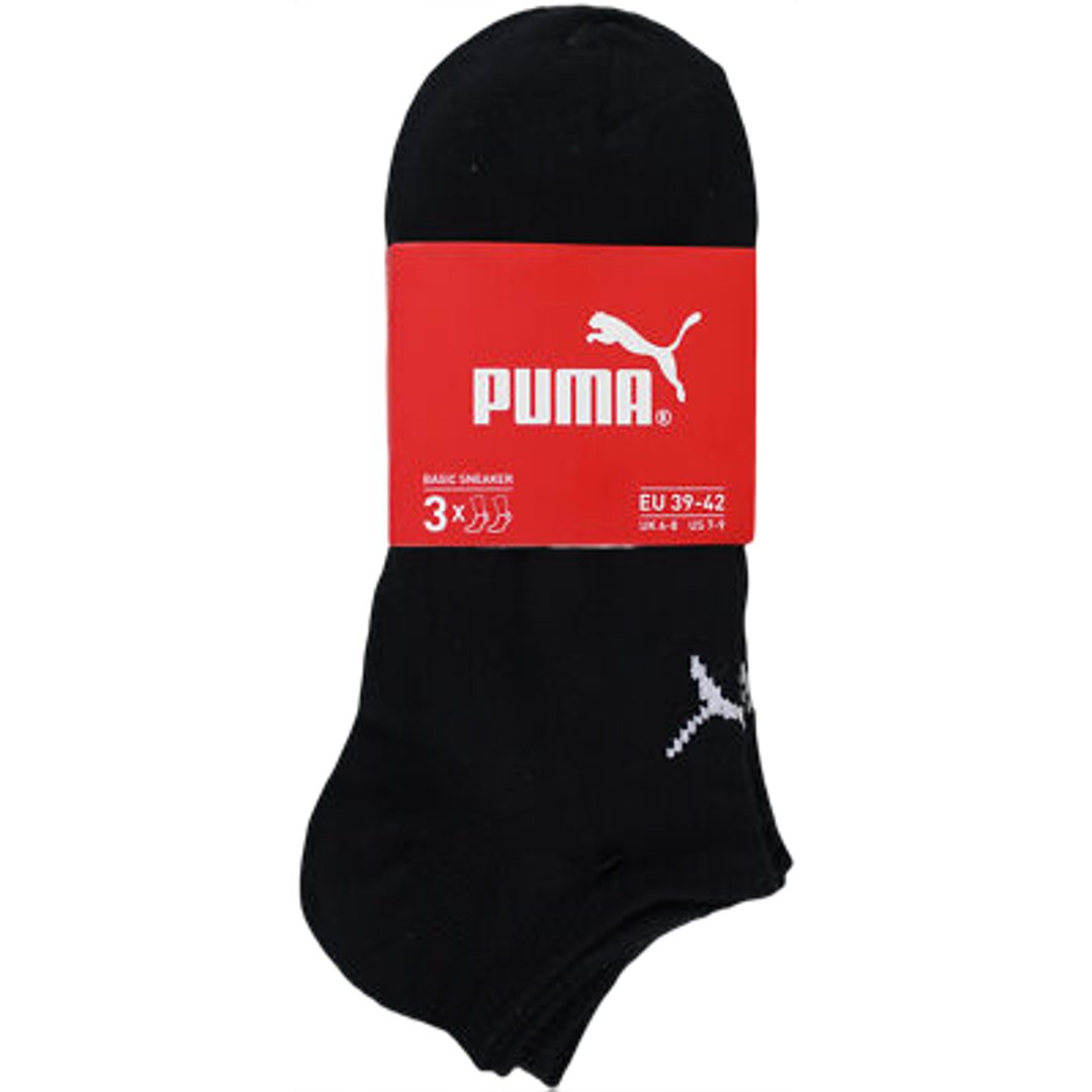 Puma 201103001 - 3 Paar Sneaker-Socken Schwarz/Black